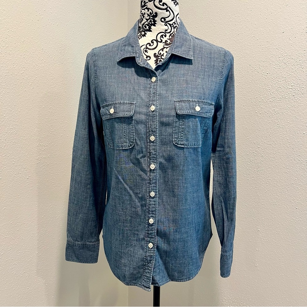 J. Crew Classic Chambray Button Down Shirt